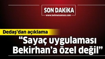 DEDAŞ&rsquo;DAN A&Ccedil;IKLAMA