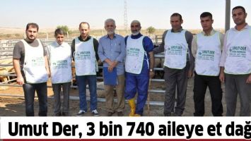 UMUT DER, 3 BİN 740 AİLEYE ET DAĞITTI