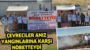 &Ccedil;EVRECİLER ANIZ YANGINLARINA KARŞI N&Ouml;BETTEYDİ