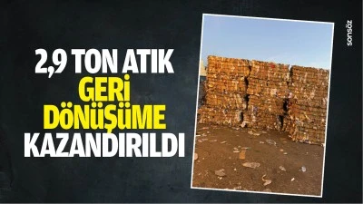2,9 ton atık geri d&ouml;n&uuml;ş&uuml;me kazandırıldı