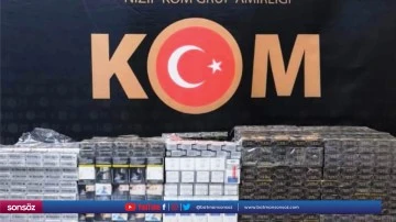2 bin 14 paket g&uuml;mr&uuml;k ka&ccedil;ağı sigara ele ge&ccedil;irildi