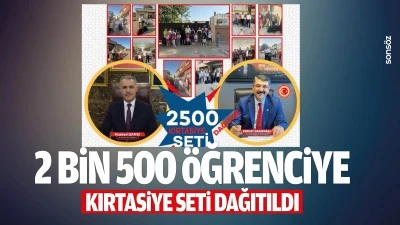 2 Bin 500 &ouml;ğrenciye kırtasiye seti dağıtıldı