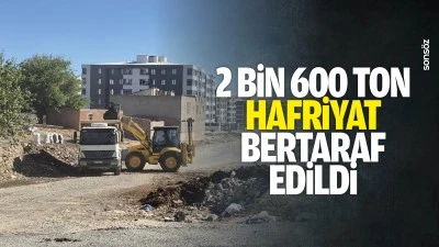 2 bin 600 ton hafriyat bertaraf edildi