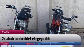 2 &ccedil;alıntı motosiklet ele ge&ccedil;irildi