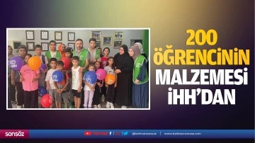 200 &ouml;ğrencinin malzemesi İHH'dan&hellip;