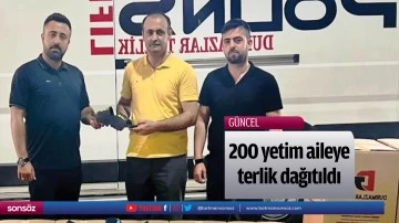 200 yetim aileye terlik dağıtıldı