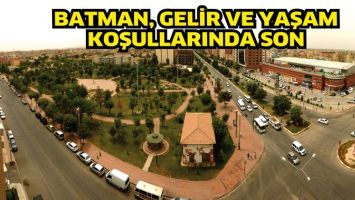 BATMAN, GELİR VE YAŞAM KOŞULLARINDA SON SIRALARDA
