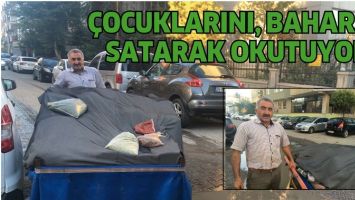&Ccedil;OCUKLARINI, BAHARAT SATARAK OKUTUYOR