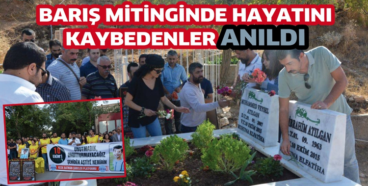 BARIŞ MİTİNGİNDE HAYATINI KAYBEDENLER ANILDI
