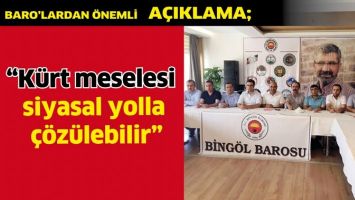 &ldquo;K&Uuml;RT MESELESİ, SİYASAL YOLLA &Ccedil;&Ouml;Z&Uuml;LEBİLİR&rdquo;