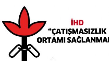 İHD &ldquo;&Ccedil;ATIŞMASIZLIK ORTAMI SAĞLANMALI&rdquo;