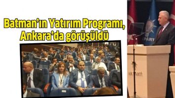 BATMAN&rsquo;IN YATIRIM PROGRAMI, ANKARA&rsquo;DA G&Ouml;R&Uuml;Ş&Uuml;LD&Uuml;