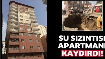 SU SIZINTISI, APARTMANI KAYDIRDI!