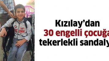 KIZILAY&rsquo;DAN 30 ENGELLİ &Ccedil;OCUĞA TEKERLEKLİ SANDALYE