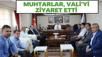 MUHTARLAR, VALİ&rsquo;Yİ ZİYARET ETTİ