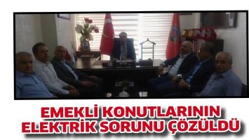 EMEKLİ KONUTLARININ ELEKTRİK SORUNU &Ccedil;&Ouml;Z&Uuml;LD&Uuml;