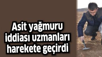 ASİT YAĞMURU İDDİASI UZMANLARI HAREKETE GE&Ccedil;İRDİ