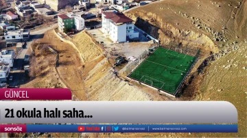 21 okula halı saha...