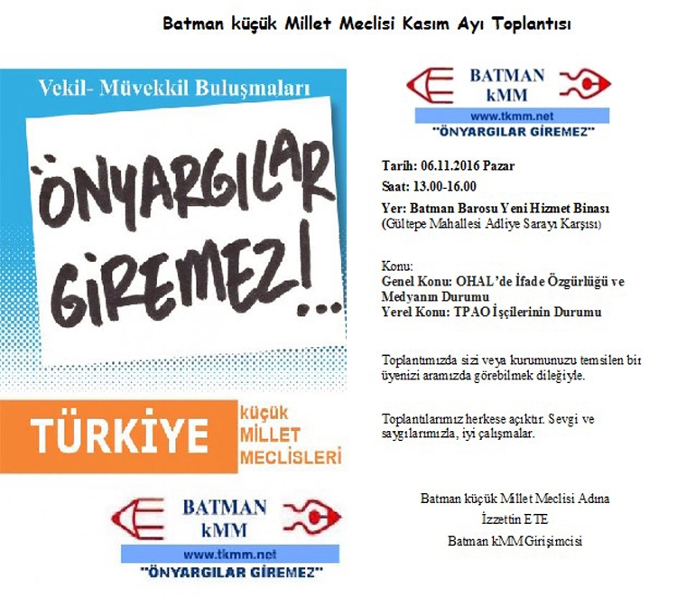 BATMAN KMM,YARIN TOPLANIYOR