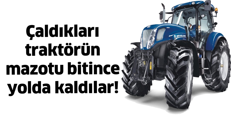 &Ccedil;ALDIKLARI TRAKT&Ouml;R&Uuml;N MAZOTU BİTİNCE YOLDA KALDILAR!
