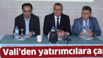 VALİ&rsquo;DEN YATIRIMCILARA &Ccedil;AĞRI