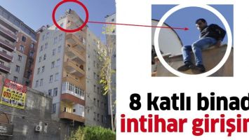 8 KATLI BİNADA İNTİHAR GİRİŞİMİ!