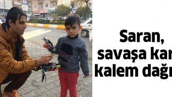 SARAN, SAVAŞA KARŞI KALEM DAĞITTI
