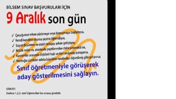 &Uuml;ST&Uuml;N ZEK&Acirc;LI &Ccedil;OCUKLAR İ&Ccedil;İN SINAV &Ccedil;AĞRISI