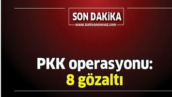 PKK OPERASYONU: 8 G&Ouml;ZALTI