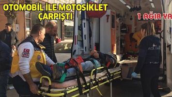 OTOMOBİL İLE MOTOSİKLET &Ccedil;ARPIŞTI