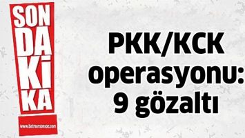 PKK/KCK OPERASYONU: 9 GÖZALTI