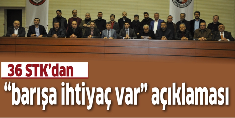 36 STK&rsquo;DAN &ldquo;BARIŞA İHTİYA&Ccedil; VAR&rdquo; A&Ccedil;IKLAMASI