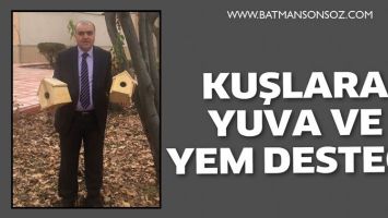 KUŞLARA YUVA VE YEM DESTEĞİ
