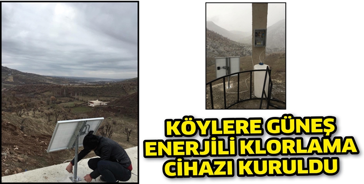K&Ouml;YLERE G&Uuml;NEŞ ENERJİLİ KLORLAMA CİHAZI KURULDU
