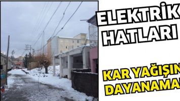 ELEKTRİK HATLARI, KAR YAĞIŞINA DAYANAMADI