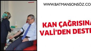 KAN &Ccedil;AĞRISINA VALİ&rsquo;DEN DESTEK