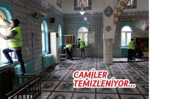 BELEDİYE, CAMİLERİ TEMİZLİYOR