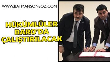 H&Uuml;K&Uuml;ML&Uuml;LER, BARO&rsquo;DA &Ccedil;ALIŞTIRILACAK