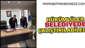 H&Uuml;K&Uuml;ML&Uuml;LER, BELEDİYEDE &Ccedil;ALIŞTIRILABİLECEK