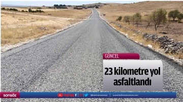 23 kilometre yol asfaltlandı