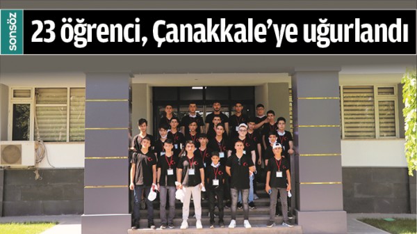 23 öğrenci, Çanakkale'ye uğurlandı