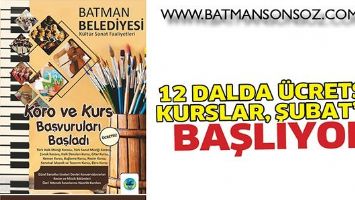 12 DALDA &Uuml;CRETSİZ KURSLAR, ŞUBAT&rsquo;TA BAŞLIYOR