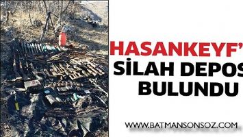 HASANKEYF&rsquo;TE SİLAH DEPOSU BULUNDU