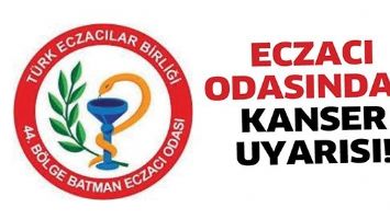 ECZACI ODASINDAN KANSER UYARISI!