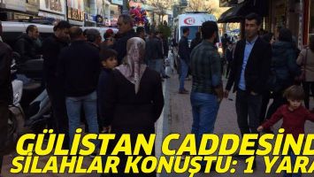 G&Uuml;LİSTAN CADDESİNDE SİLAHLAR KONUŞTU: 1 YARALI