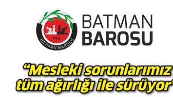 &ldquo;MESLEKİ SORUNLARIMIZ T&Uuml;M AĞIRLIĞI İLE S&Uuml;R&Uuml;YOR&rdquo;