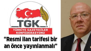 &ldquo;RESMİ İLAN TARİFESİ BİR AN &Ouml;NCE YAYINLANMALI&rdquo;