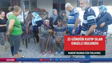 25 g&uuml;nd&uuml;r kayıp olan engelli bulundu