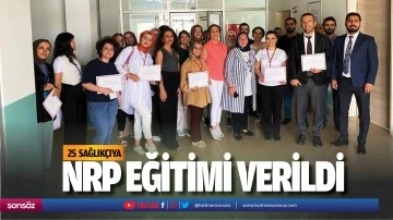 25 sağlık&ccedil;ıya NRP eğitimi verildi