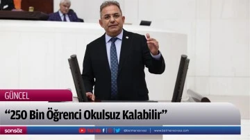 &ldquo;250 Bin &Ouml;ğrenci Okulsuz Kalabilir&rdquo;